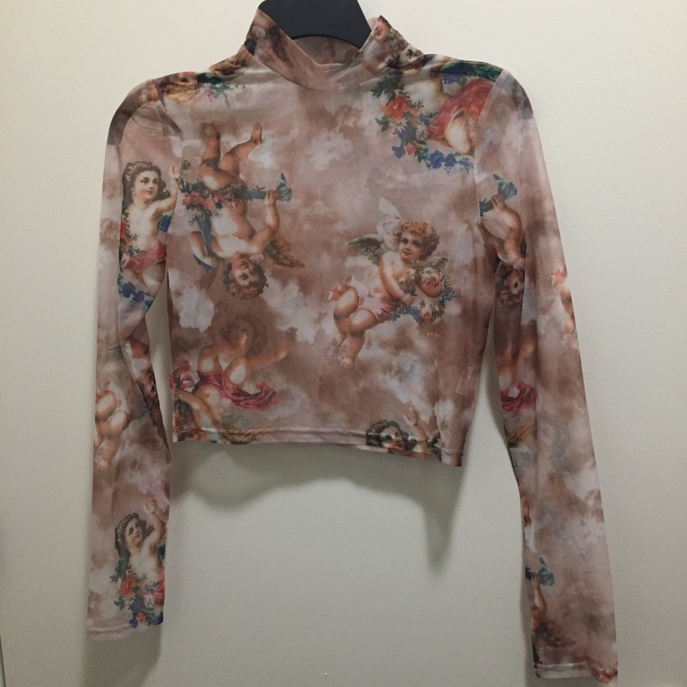 cherub mesh crop top